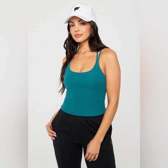 NWT Fabletics Principal Built-In Bra Tank Green Abyss M D64 - Picture 1 of 4